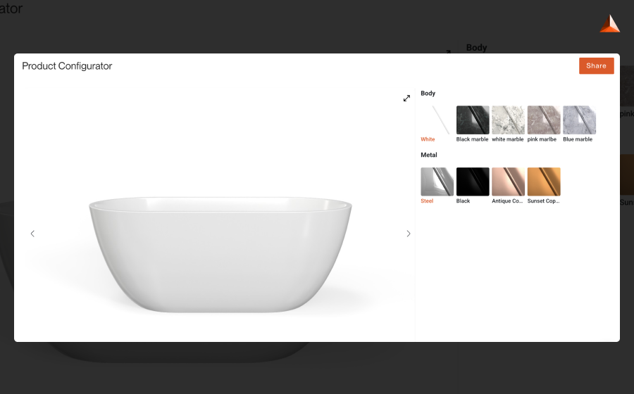 product configurator of imagine.io